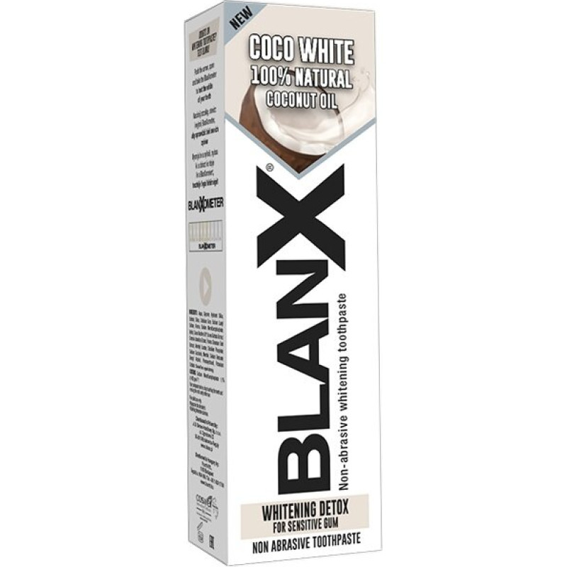 BlanX Coco White balinoša zobu pasta ar kokosriekstu eļļu, 75 ml