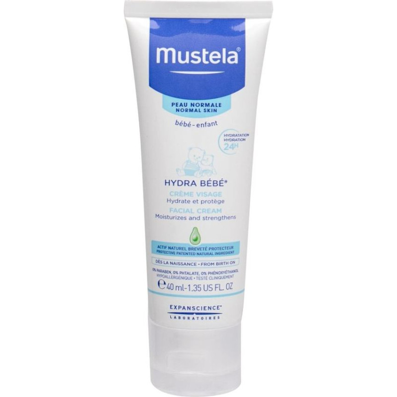 Mustela Hydra Bebe sejas krēms, 40 ml