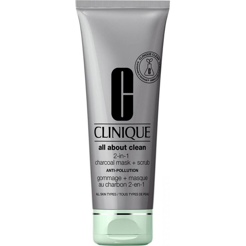Clinique All About Clean 2-In-1 kokogļu maska + skrubis, 100 ml