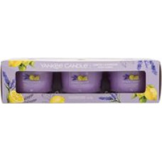 Yankee Candle Lemon Lavender Gift set of votive candles in glass