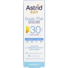 Saules aizsargkrēms Astrid Super Mat SPF 30 tauku kontroles sejas krēms 50 ml