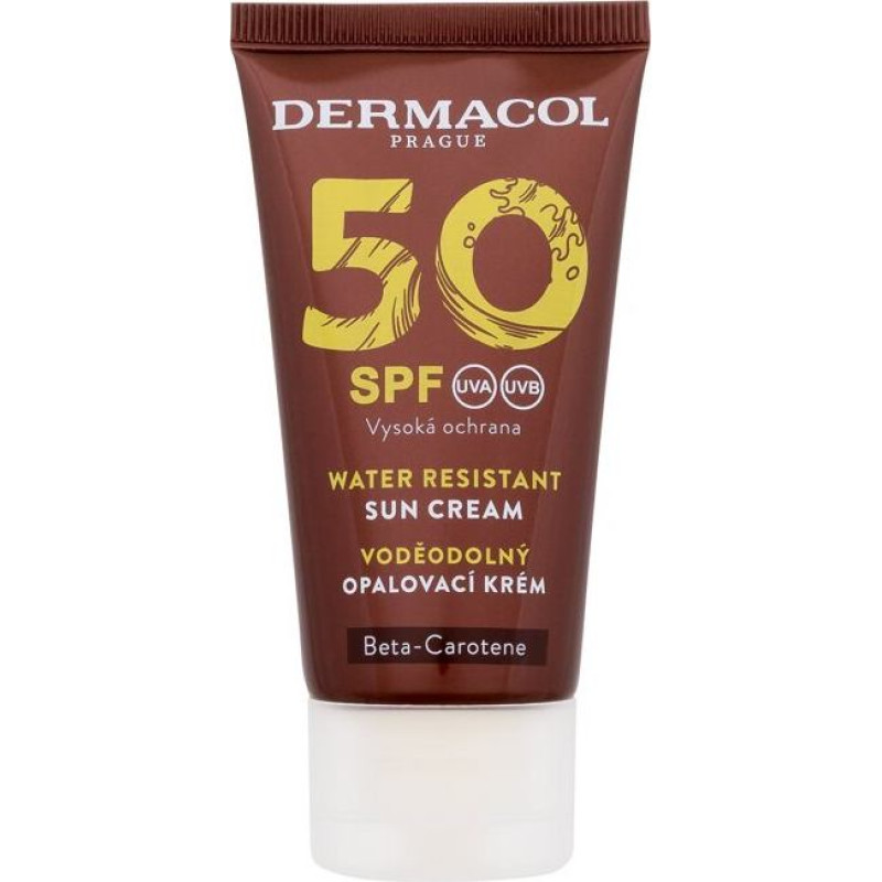 Dermacol Ūdensnecaurlaidīgs sauļošanās krēms sejai pieaugušajiem un bērniem, 50 ml