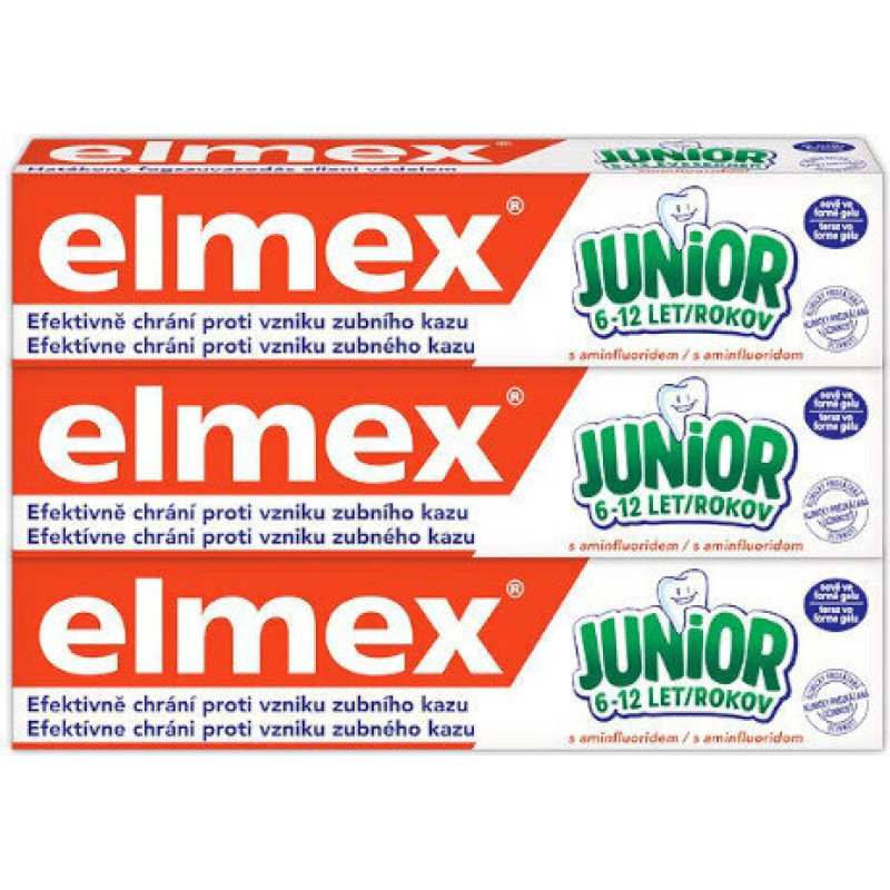 Bērnu zobu pasta Elmex Junior Trio, 3 x 75 ml