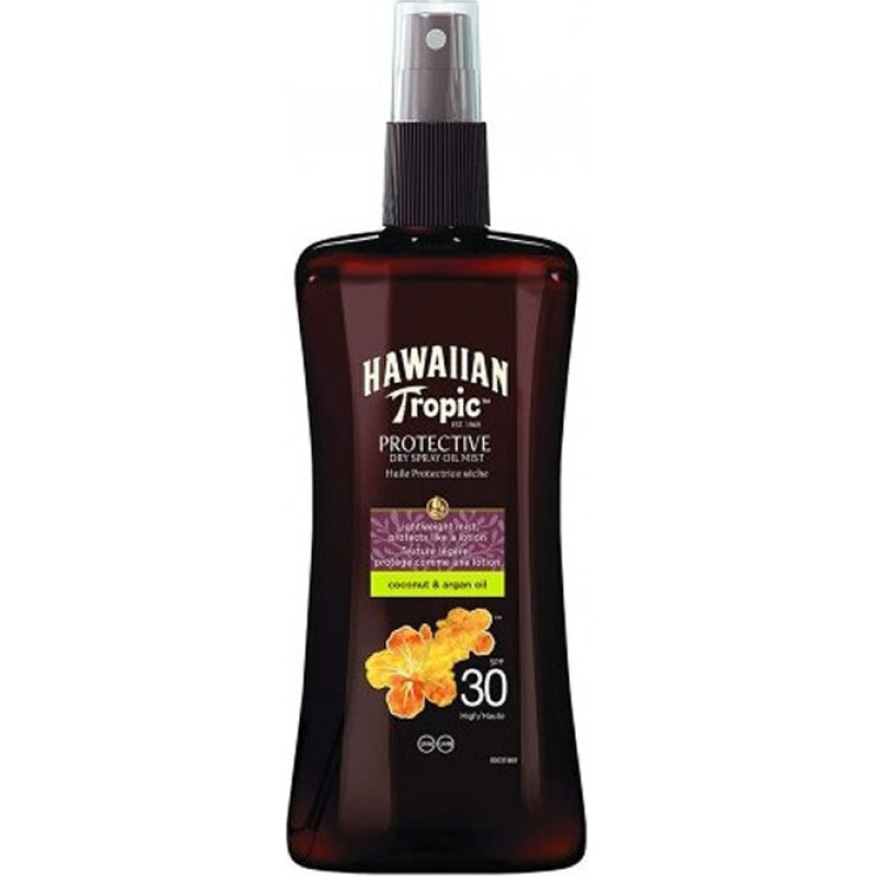 Sauļošanās eļļa Hawaiian Tropic SPF 30 Kokosrieksts Argans (200 ml)