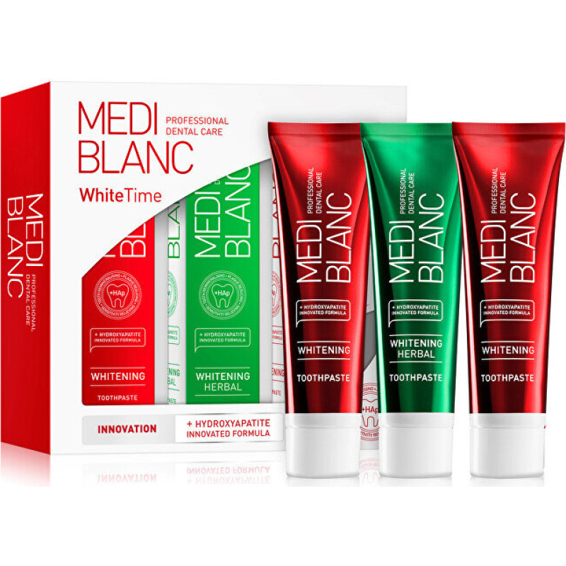 Mediblanc Whitetime zobu balināšanas pastas komplekts 3×100 ml
