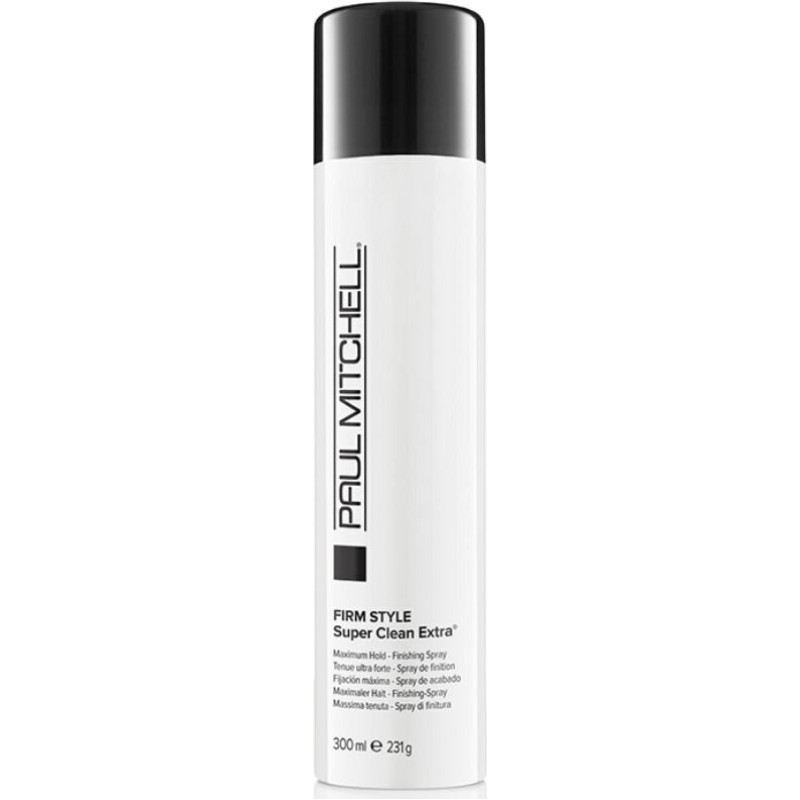 Matu laka Paul Mitchell Super Clean Extra Stipras Fiksācija Spīdums 300 ml