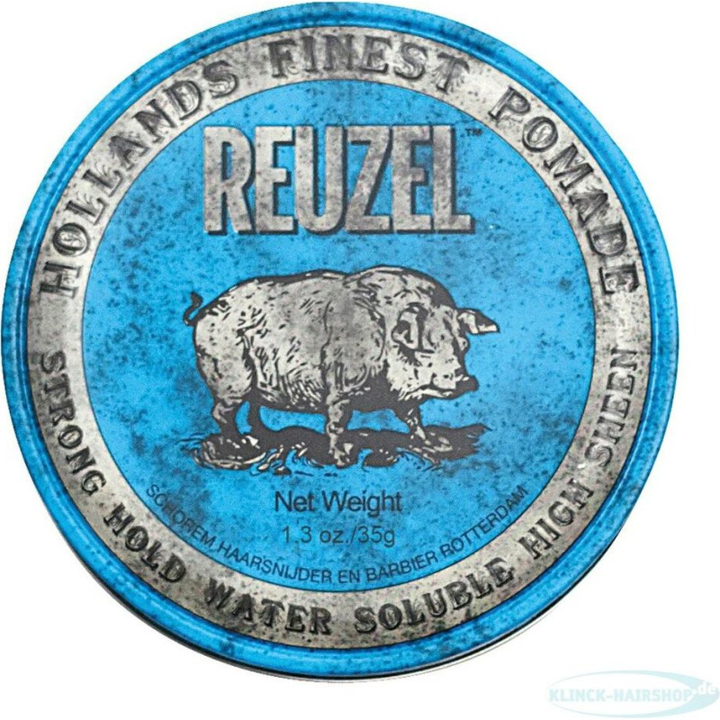 Reuzel Blue stiprās fiksācijas matu pomāde ar augstu spīdumu, 35g