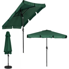 Multigarden Prostokątny duży parasol ogrodowy skośny łamany z korbą zielony 200x130 cm MultiGarden