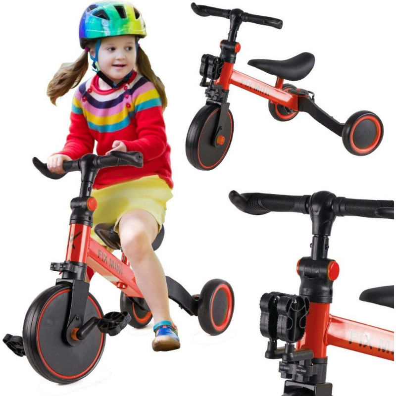Trike Fix Mini krosa trīsritenis 3in1 ar sarkaniem pedāļiem