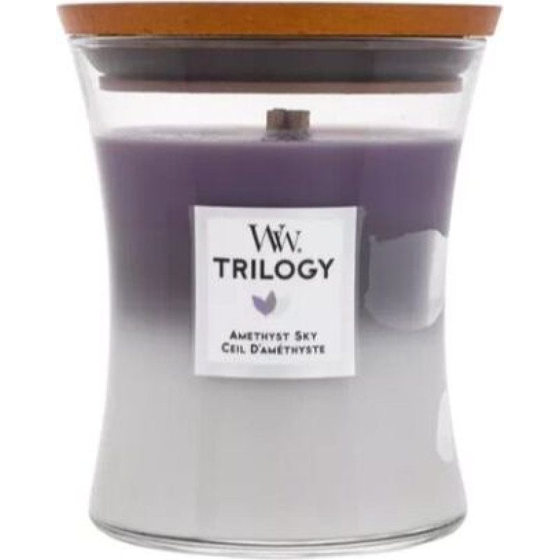 WoodWick aromātiskā svece Trilogy Amethyst Sky, 275 g