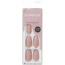 Pielīmējami nagi imPRESS Press-On Manicure Bare But Butter Short Nails Sumptuous, 30 gab., S izmērs
