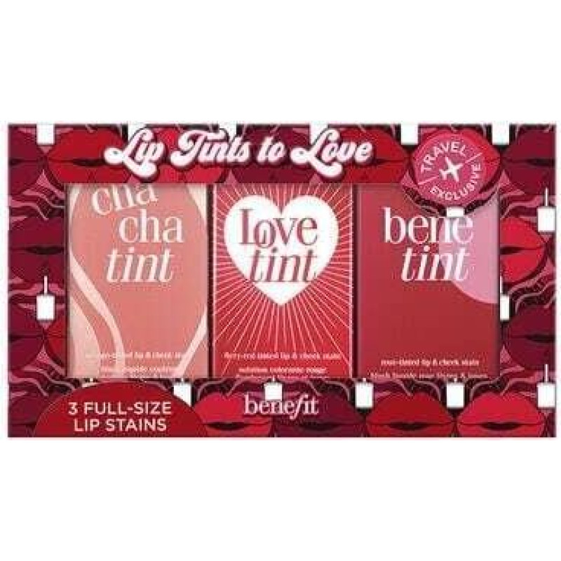 Dāvanu šķidro krāsu komplekts lūpām un sejām Lip Tints to Love