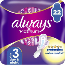 Higiēniskās paketes Always Platinum Size 3, Day & Night, 22 gab