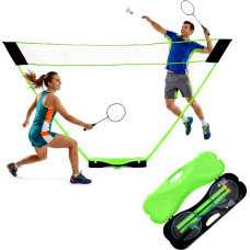 Movepro Zestaw do badmintona 300x156 cm składany siatka rakietki lotki walizka MOVEPRO