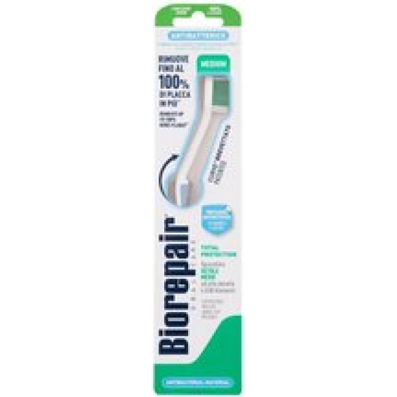Biorepair Antibacterial Toothbrush Medium - Antibakteri&aacute;ln&iacute; zubn&iacute; kart&aacute;ček
