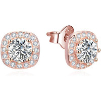 Beneto Eleganti bronzas auskari ar cirkoniem AGUP3347-ROSE sBE1879