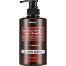Kundal Natural Caffeine & Intensive Scalp Care+ Cherry Blossom Scalp Shampoo - &Scaron;ampon proti vypad&aacute;v&aacute;n&iacute; vlasů s kofeinem