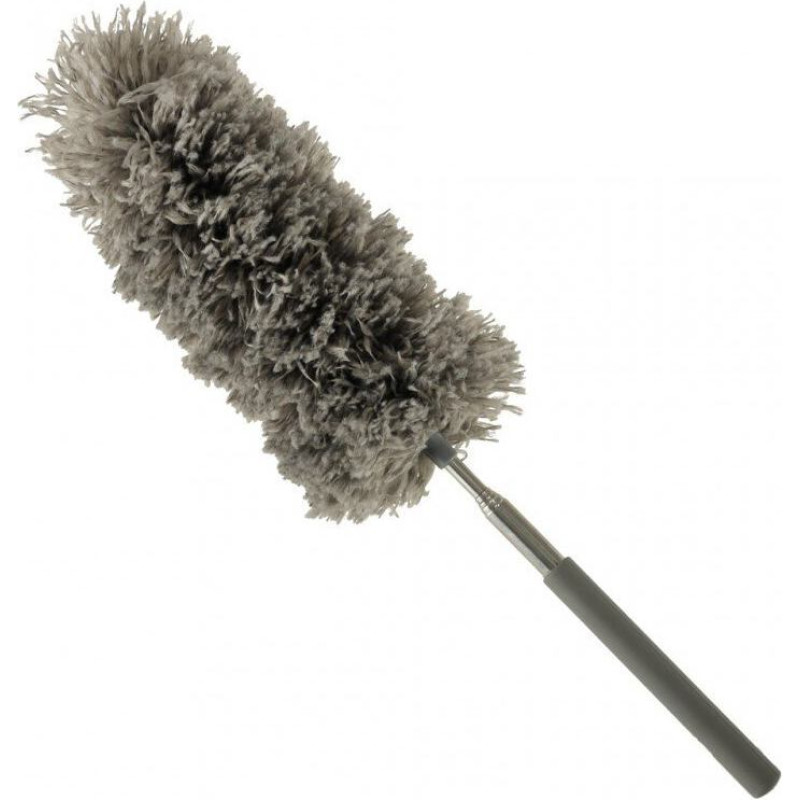 Teleskopiskā slotas putekļu birste, pelēka
