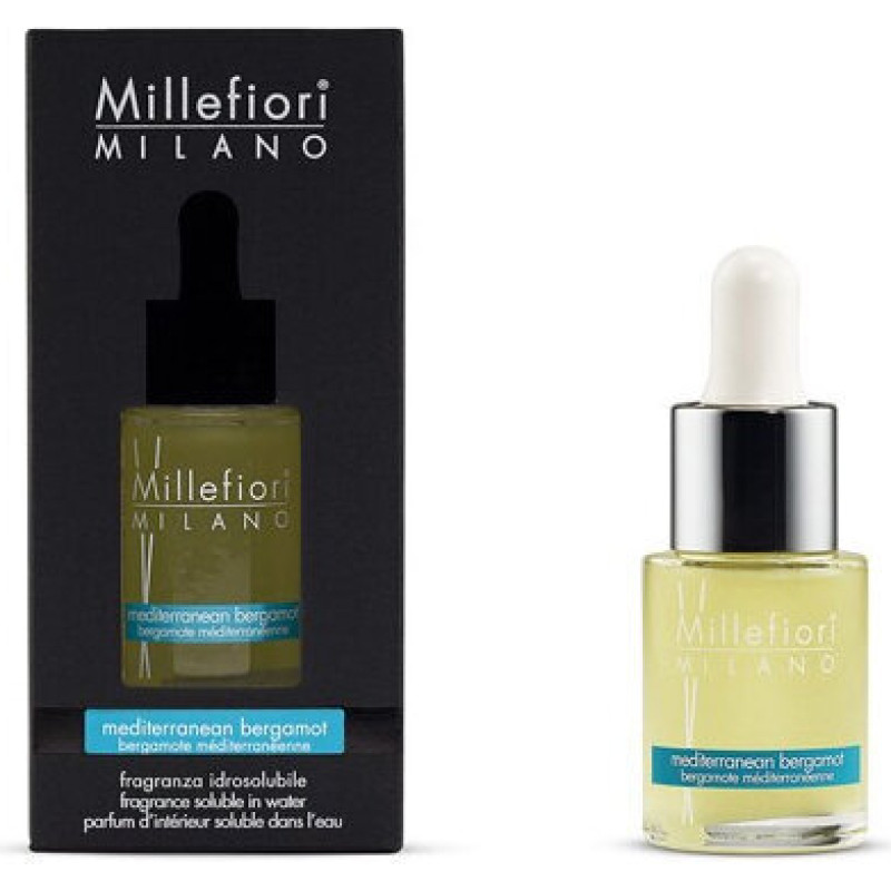 Ūdenī šķīstoša smaržu eļļa Millefiori Milano Mediterranean Bergamot, 15 ml