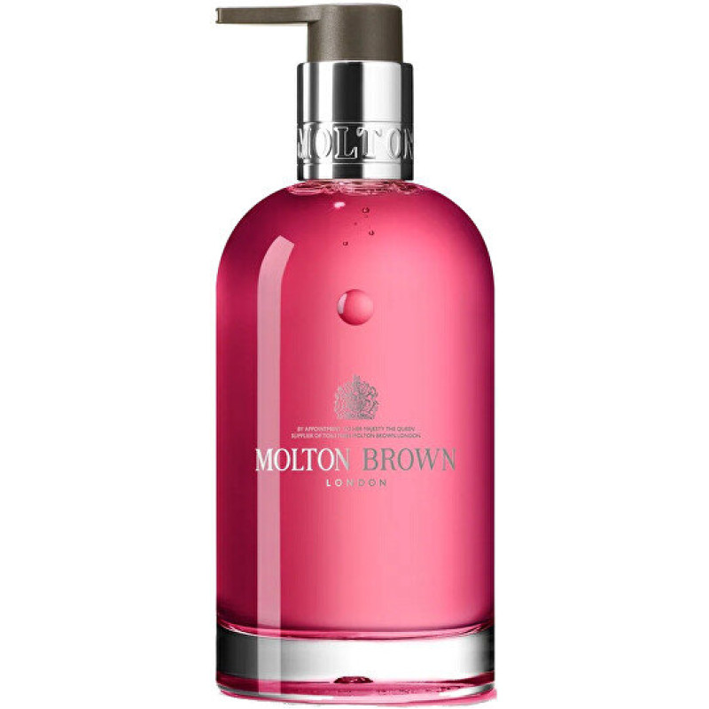 Šķidras roku ziepes Molton Brown Fiery Pink Pepper 200 ml atkārtoti lietojama stikla pudele grezns aromāts