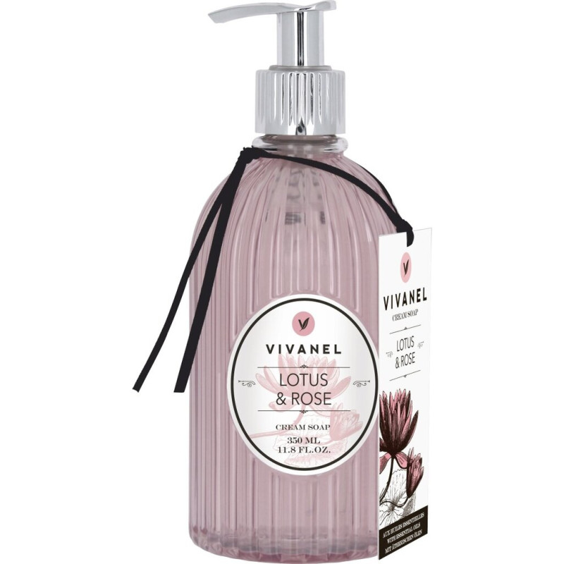Šķidrās krēmziepes Vivanel Lotus & Rose, 350 ml