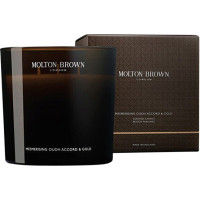 Smaržīgā svece Molton Brown Oudh Accord & Gold, ar trim daktiem, 600 g, grezna koksnes aromāts
