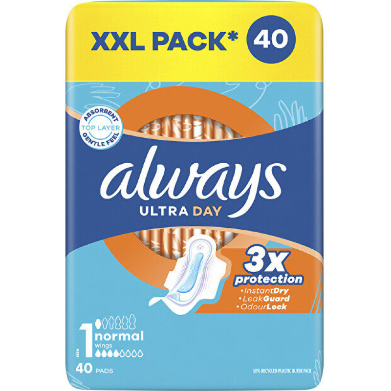 Always Ultra Day Normal Quatro Higiēniskās Paketītes 40 gab.