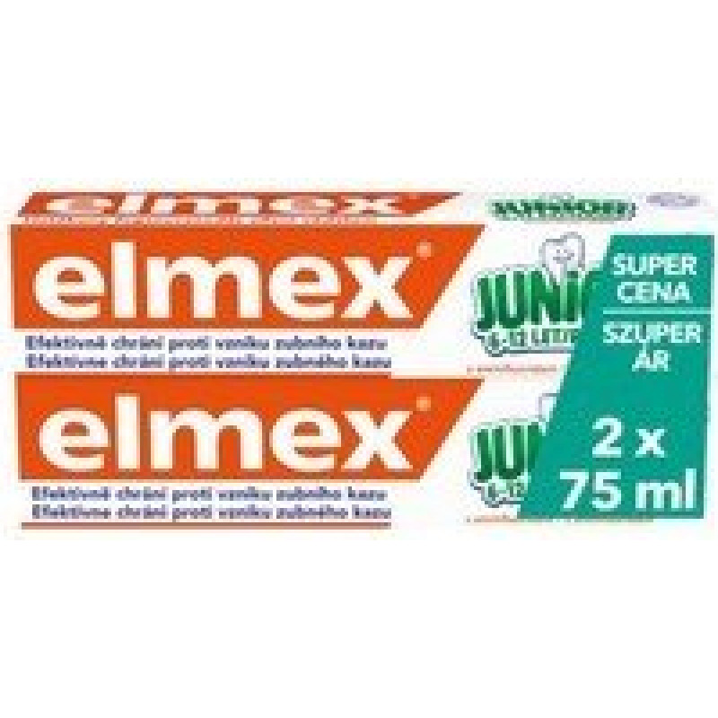 Zobu pasta bērniem Elmex Junior Duopack 2 x 75 ml