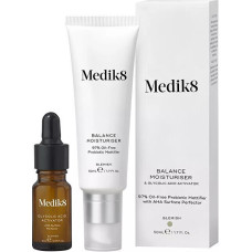 Sejas kopšanas komplekts Medik8 Balancing Moisturizing Cream Set sievietēm: mitrinošs krēms, 50 ml + sejas serums Glycolic Acid, 10 ml