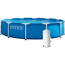 Intex Garden round frame pool 305x76 cm with pump, INTEX 26702ND