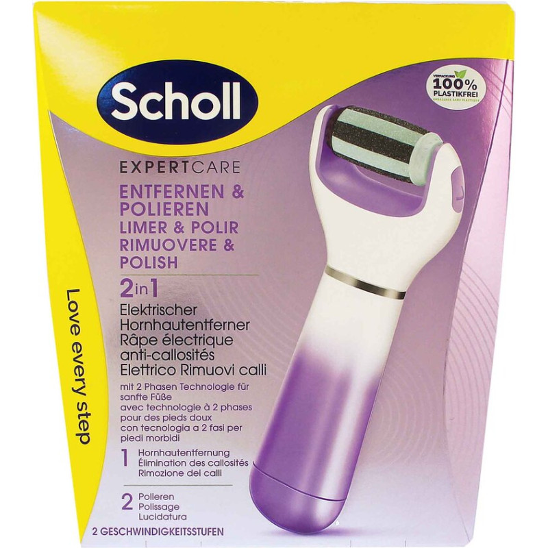 Scholl Expert Care 2-in-1 File & Smooth Electronic Foot File electric foot file