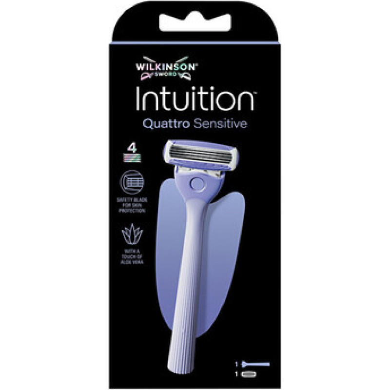 Wilkinson Sword Intuition Quattro Sensitive - Holic&iacute; strojek + 1 hlavice