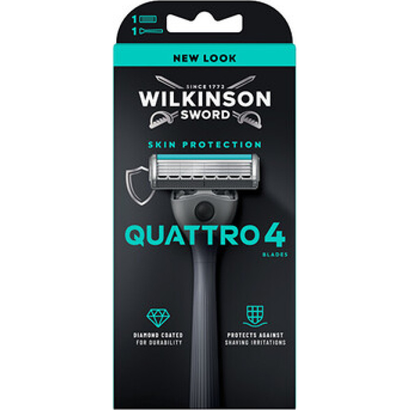 Wilkinson Sword Skin Protection Quattro 4 - Holic&iacute; strojek + 1 hlavice