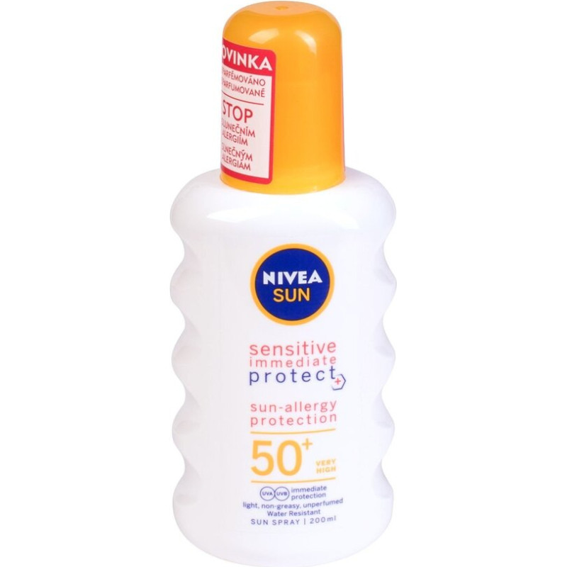 Losjons aizsardzībai pret sauli Nivea Sun Sensitive Immediate SPF 50 200 ml
