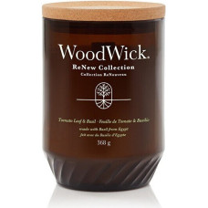 WoodWick Aromatizēta svece ReNew liela stikla tomātu lapa - Baziliks 368 g
