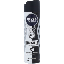 Izsmidzināms dezodorants Nivea Men Invisible For Black & White vīriešiem 150 ml