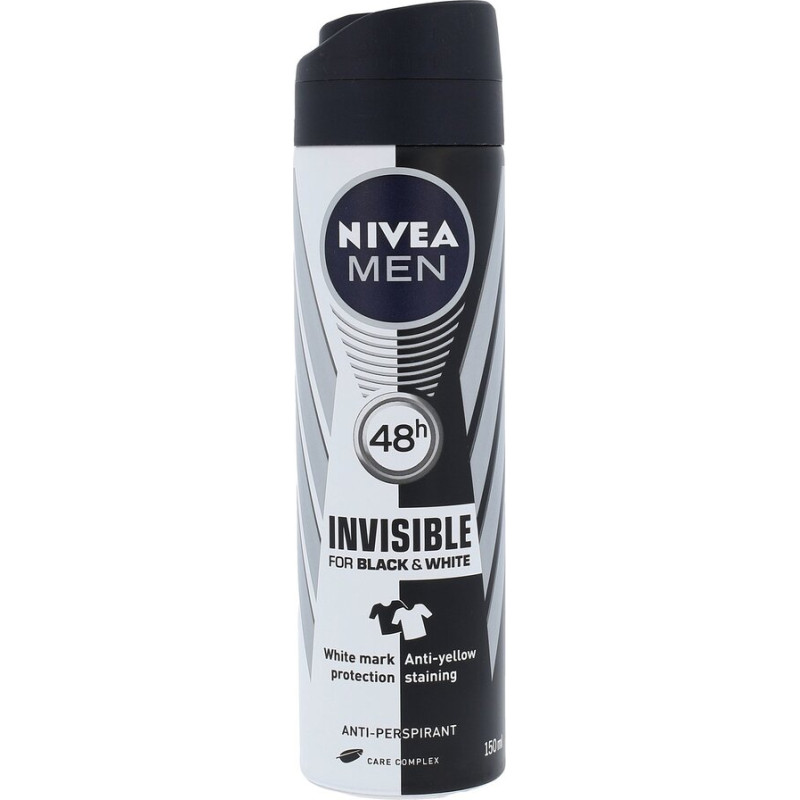 Izsmidzināms dezodorants Nivea Men Invisible For Black & White vīriešiem 150 ml
