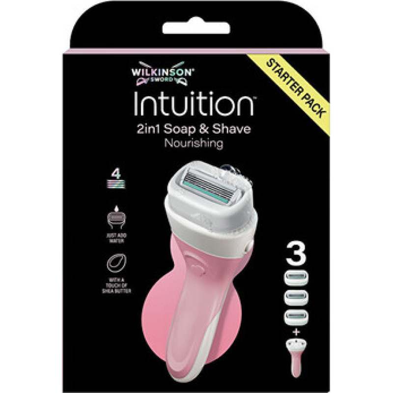 Wilkinson Sword Soap and Shave Nourishing 2in1 - Holic&iacute; strojek + 3 hlavice