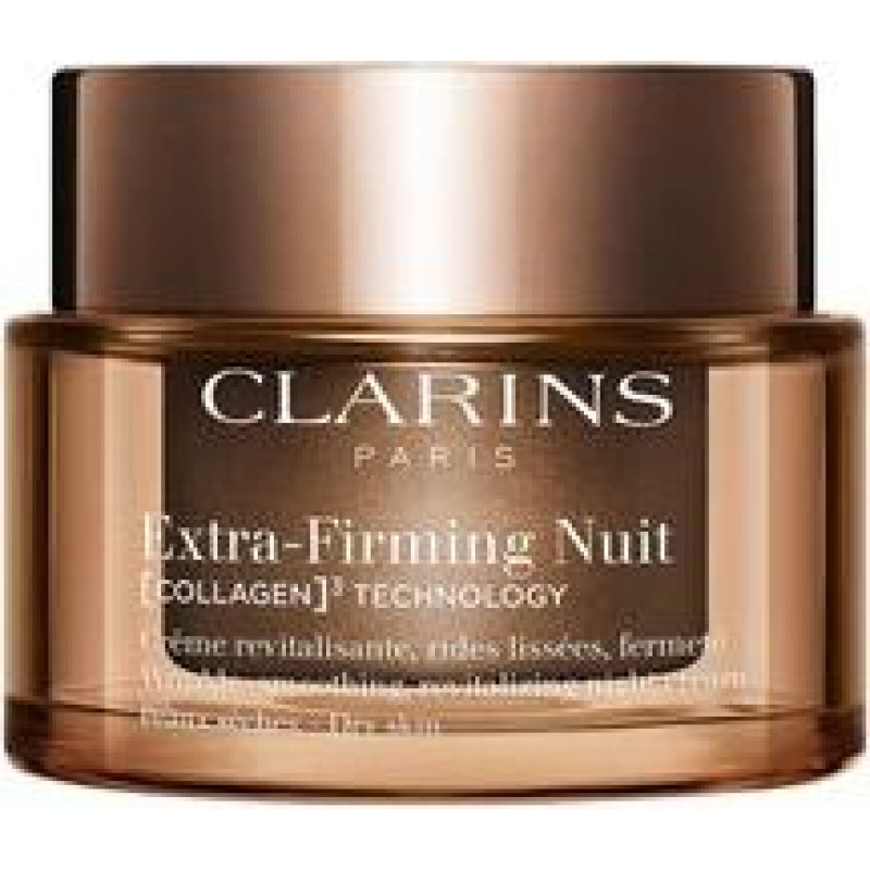 Nakts krēms Clarins Extra-Firming sausai ādai 50 ml barojošs pretnovecošanās līdzeklis