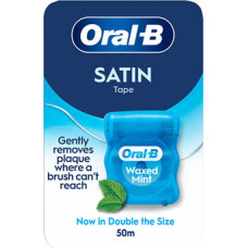 Oral B Satin Waxed Mint 50 m - Dent&aacute;ln&iacute; voskovan&aacute; nit