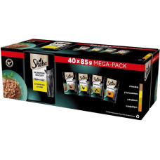 Sheba Selection Select Slices ar pīli, vistu, mājputnu gaļu un tītaru, 40x85 g