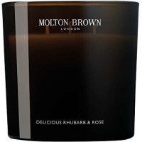 Aromātiskā svece Molton Brown Delicious Rhubarb & Rose, ar trim daktiem, 600 g