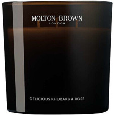 Aromātiskā svece Molton Brown Delicious Rhubarb & Rose, ar trim daktiem, 600 g