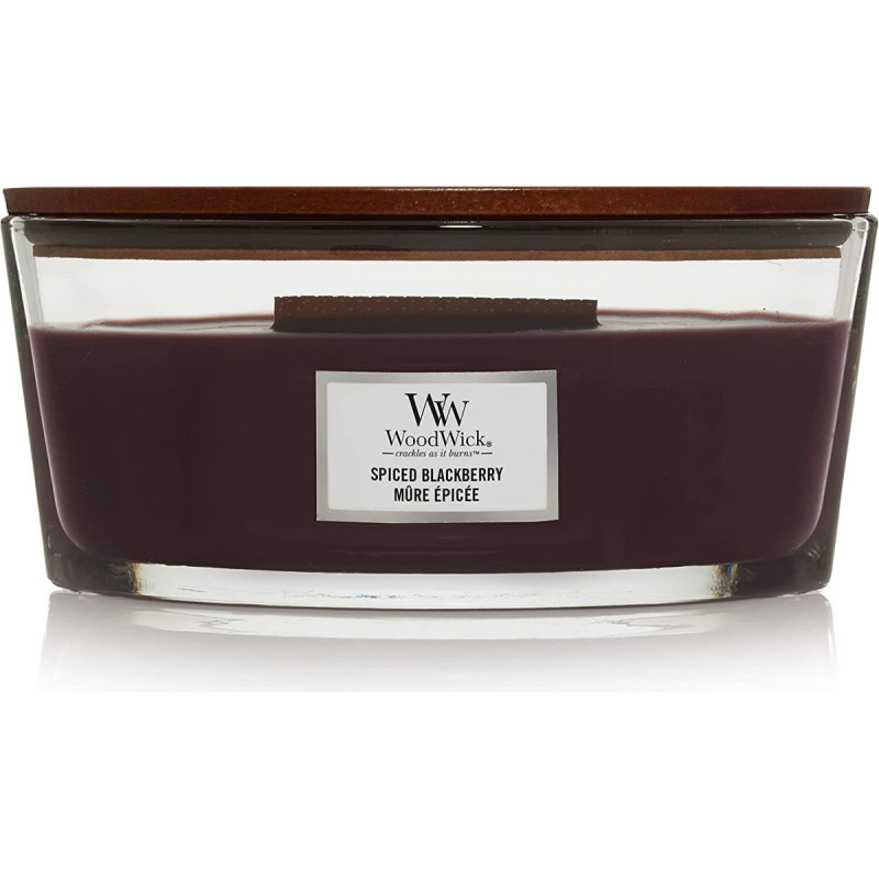 WoodWick aromātiskā svece Spiced Blackberry Elipsa, 453,6 g
