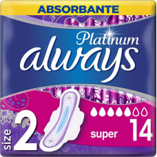 Higieniskās paketes ALWAYS Platinum Super, S2, 14 gab.