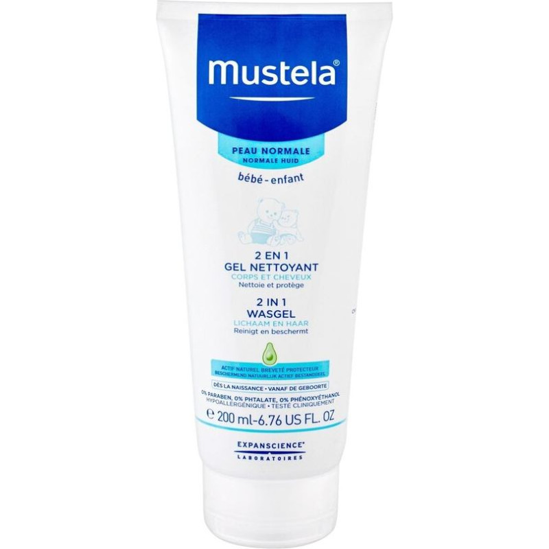 Mustela 2-in-1 attīrošais gels, 200 ml
