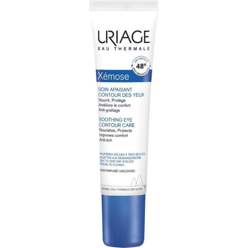 Plakstiņu krēms sausai ādai Uriage Xemose, 15 ml