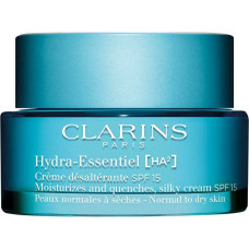 Clarins Hydra-Essentiel [HA²] Zīdains krēms SPF 15 – mitrinošs dienas krēms normālai līdz sausai ādai 50 ml