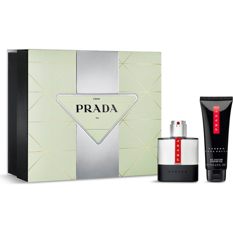 Komplekts Prada Luna Rossa Carbon vīriešiem: tualetes ūdens EDT, 50 ml + dušas želeja, 75 ml