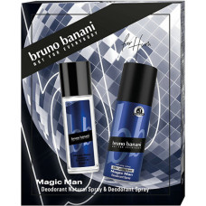 Dāvanu komplekts Bruno Banani Magic Man dezodorants dabīgais smaržu sprejs 75 ml + dezodoranta sprejs 150 ml